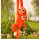 Plush Monkey With Baby Mascot Orange With Sound 70 Cm