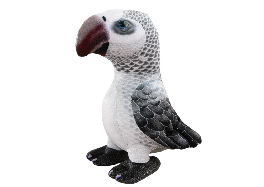 Plush Gray Parrot Mascot 20 Cm