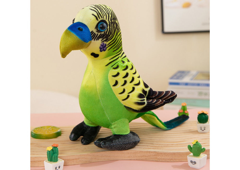Plush Green Parrot Mascot 20 Cm