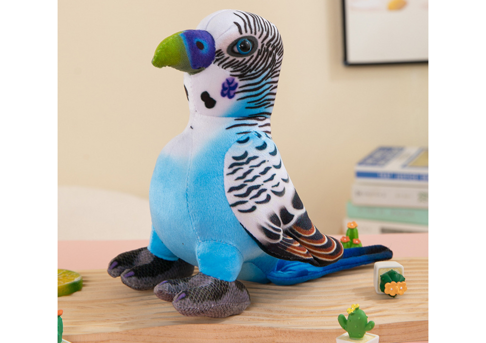 Plush Blue Parrot Mascot 20 Cm