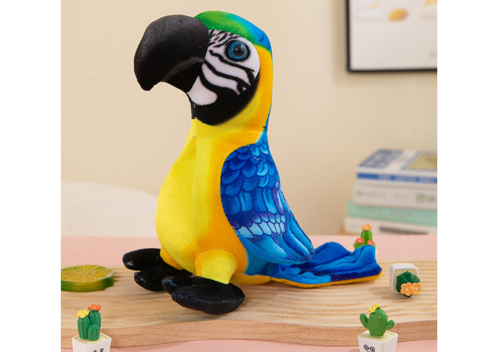 Plush Yellow Parrot Mascot 20 Cm
