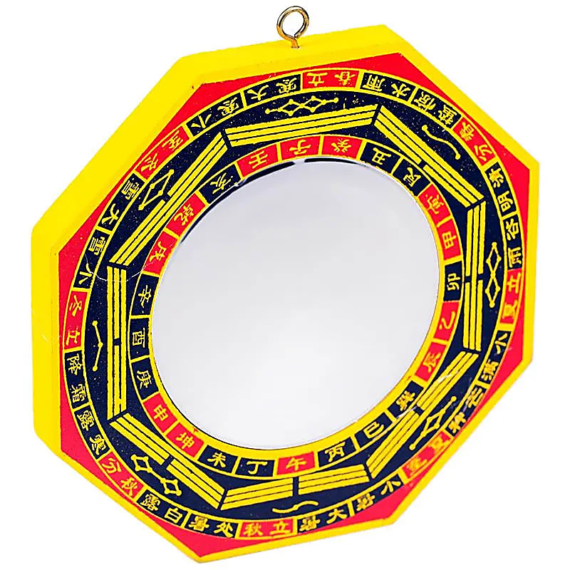 Espelho Bagua Convexo --conjunto de 4 peças - 13x13 cm