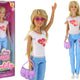 Anlily Children's Doll Long Blonde Hair Handbag Glasses White Blouse