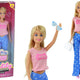 Anlily Children's Doll Long Blonde Hair Handbag Glasses Pink Blouse