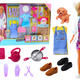 Anlily 4in1 Doll Doctor Hairdresser Cook Animals Clothes Accessories