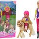Anlily Doll Set With A Child And A Pony Horse Farm