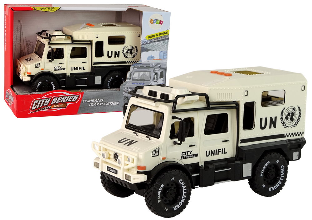Off-road Vehicle City Service Beige Opening Door Sound Light