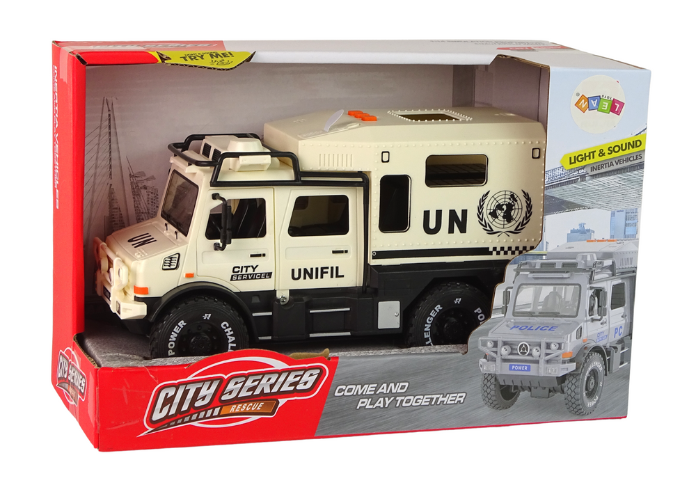 Off-road Vehicle City Service Beige Opening Door Sound Light