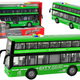 Battery Operated Double Decker Bus Lights Sounds Friction Drive Green