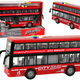 Battery Operated Double Decker Bus Lights Sounds Friction Drive Red
