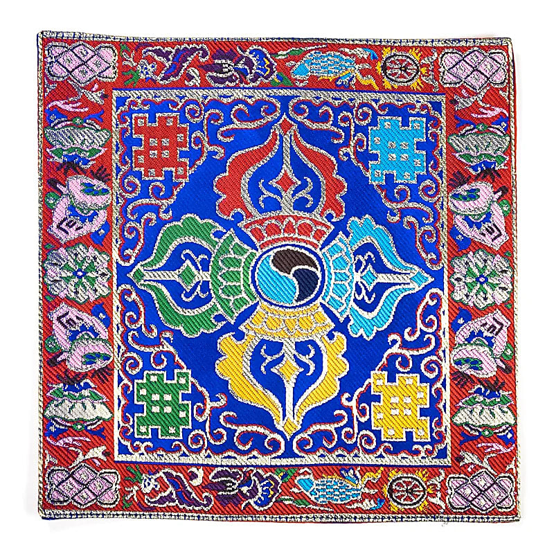 Bol Cântator Sau Pânză De Altar Brocart Dorje Dublu - 22x22 Cm Set 2 Buc