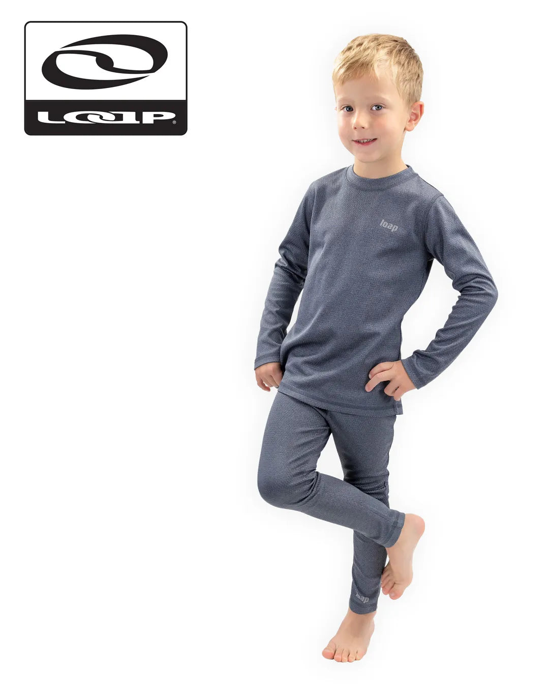 Kinder thermo-T-shirt loap pixy grijs 152