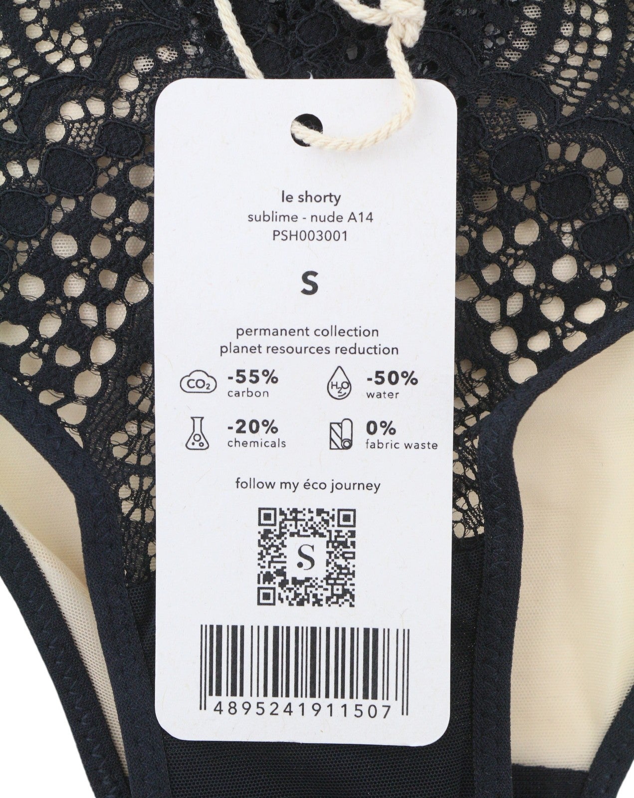Scandale Le Shorty Sublime-nude A14 Culotte Femme Tulle Transparent Dentelle Contrastée