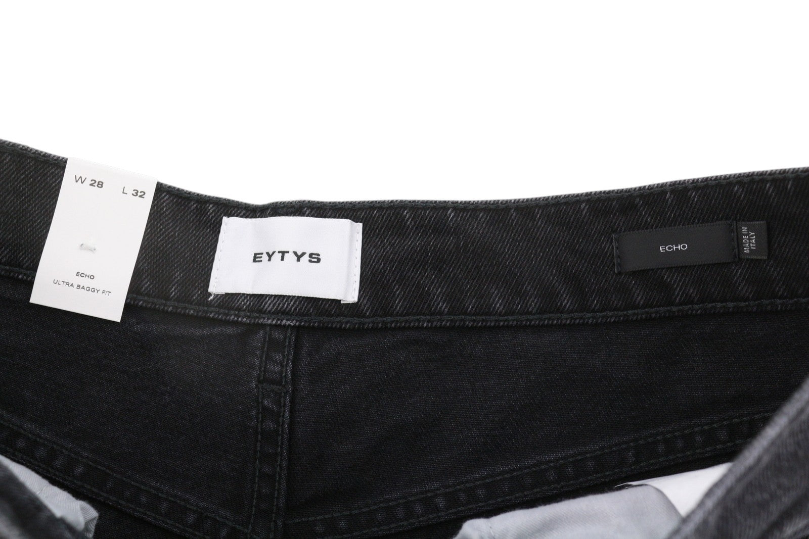 Eytys Echo Sulphur Ultra Baggy Fit Dame Jeanssort Falmet Rrp370