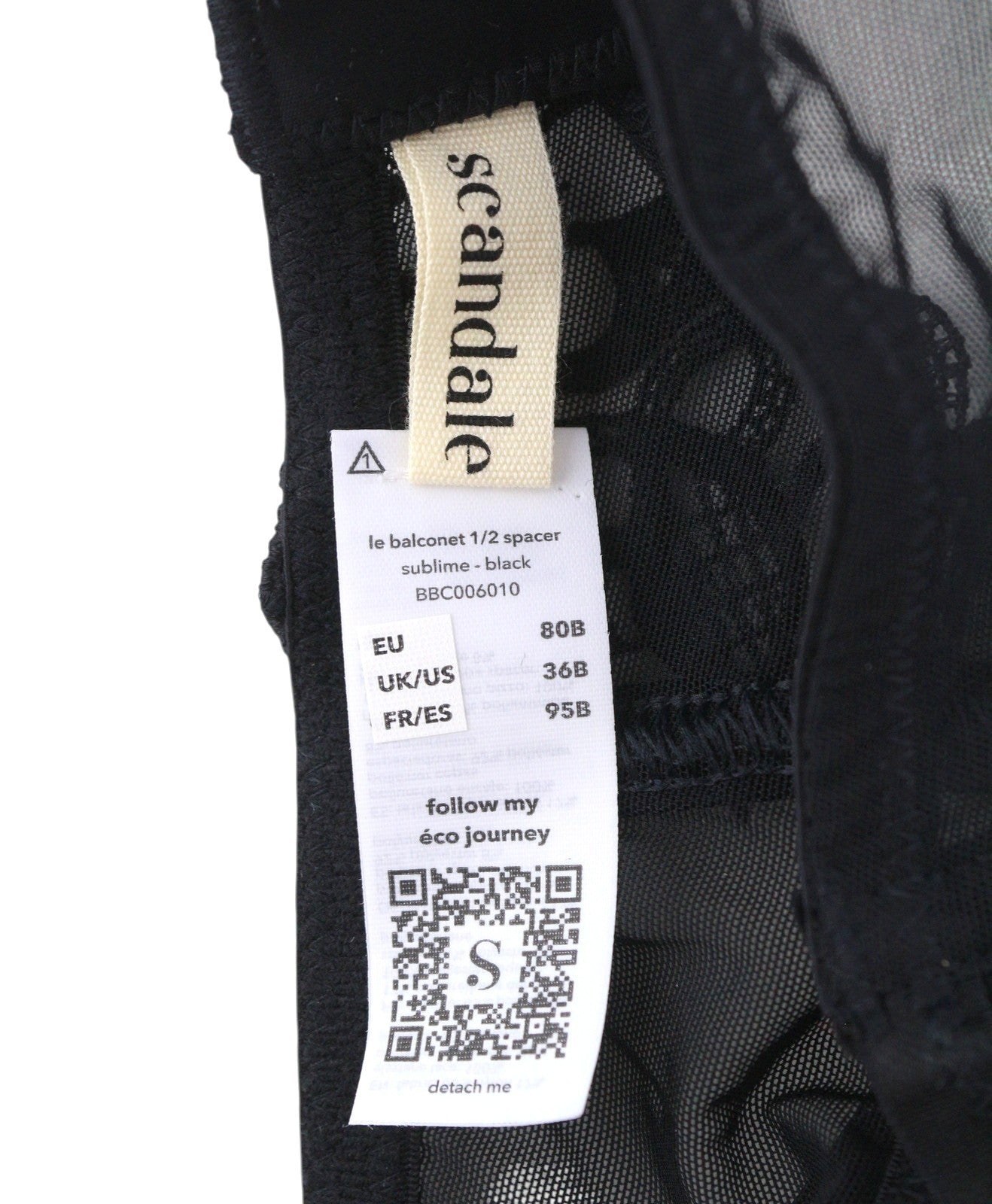 Scandale Le Balconet 1/2 Spacer Sublime-black Women Brablack Guipure Laces