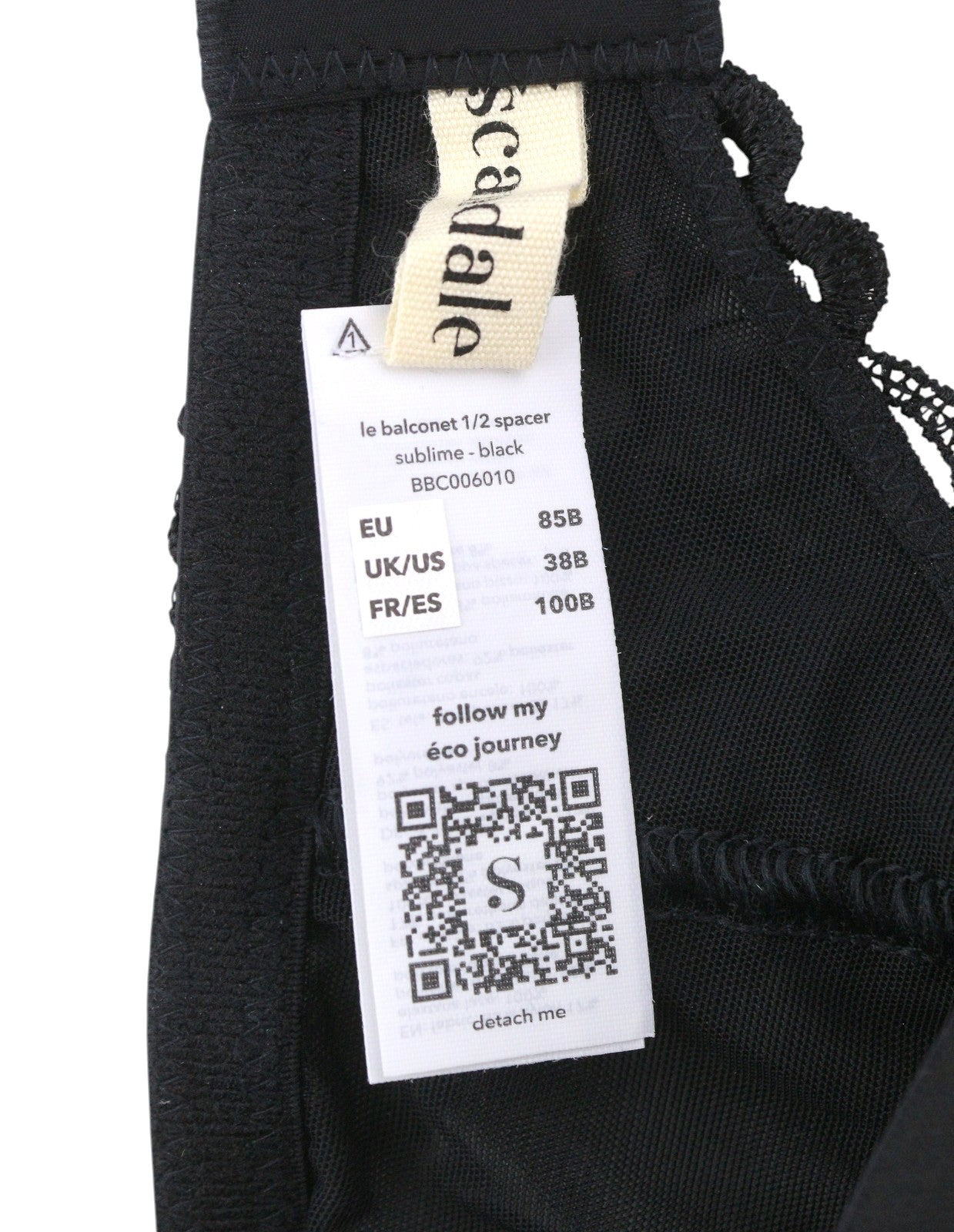 Scandale Le Balconet 1/2 Spacer Sublime-black Reggiseno da donna Lacci guipure neri