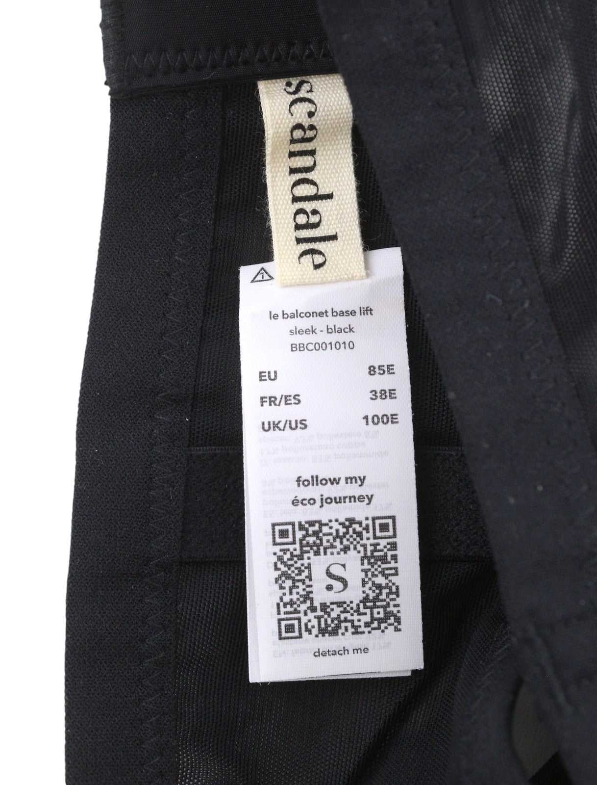 Scandale Le Balconet Base Lift Sleek-black Women Bratransparent