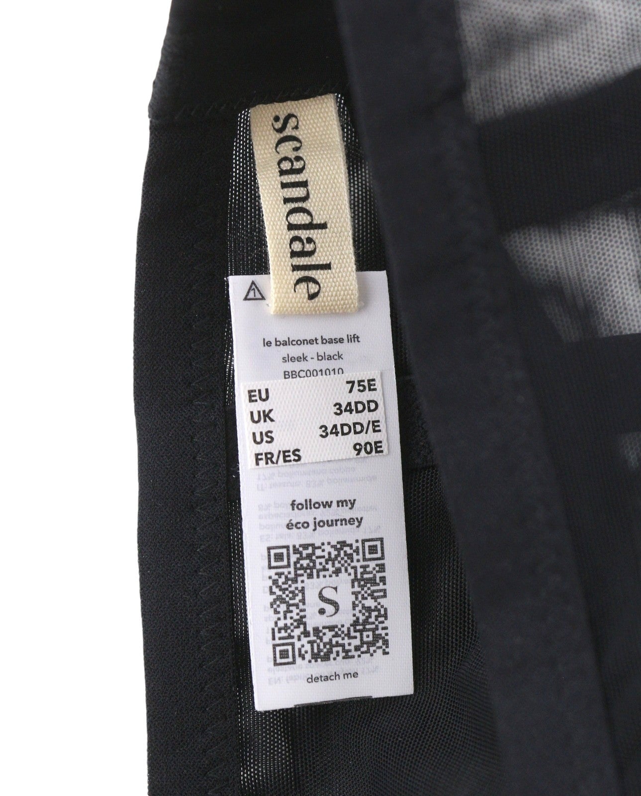 Scandale Le Balconet Base Lift Sleek-black Women Bratransparent