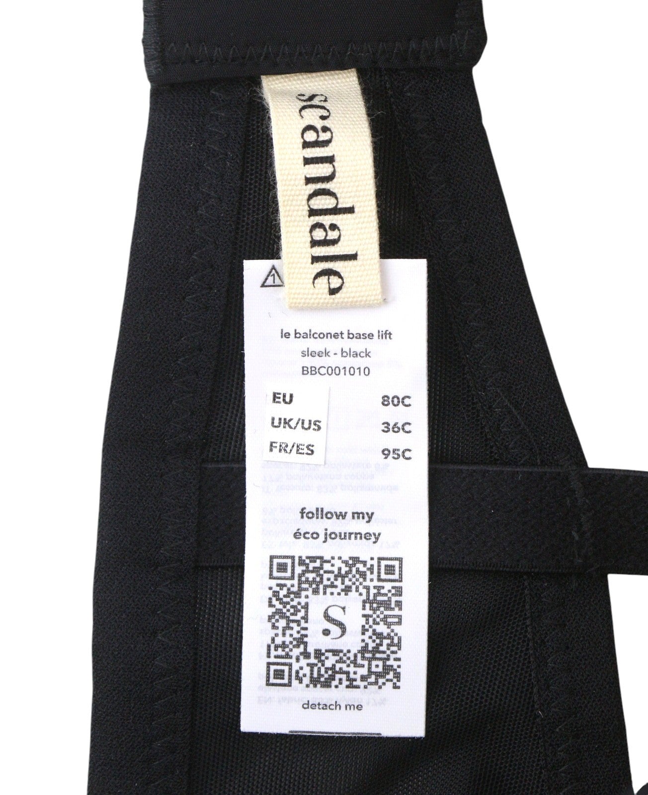 Scandale Le Balconet Base Lift Sleek-black Women Bratransparent