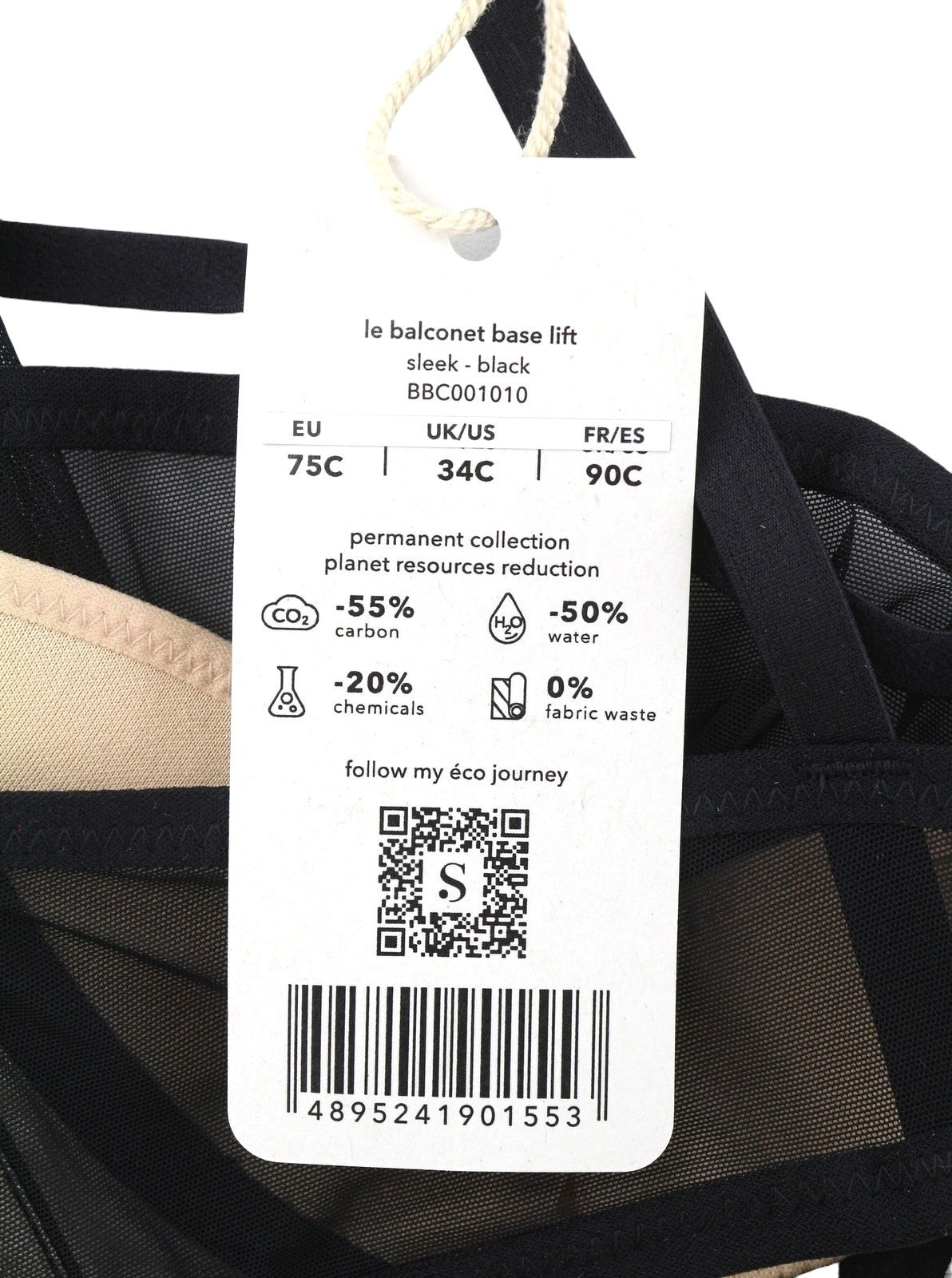 Scandale Le Balconet Base Lift Sleek-black Women Bratransparent