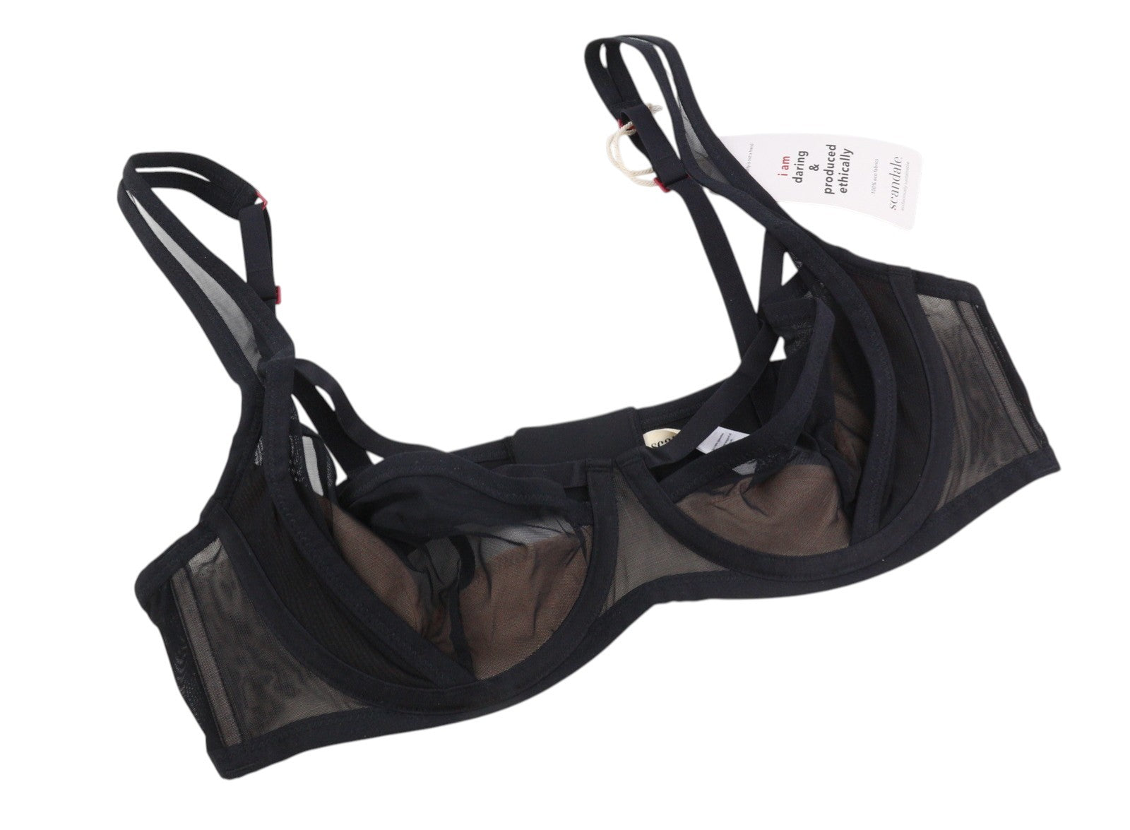 Scandale Le Balconet Base Lift Sleek-schwarzer Damen-BHtransparent