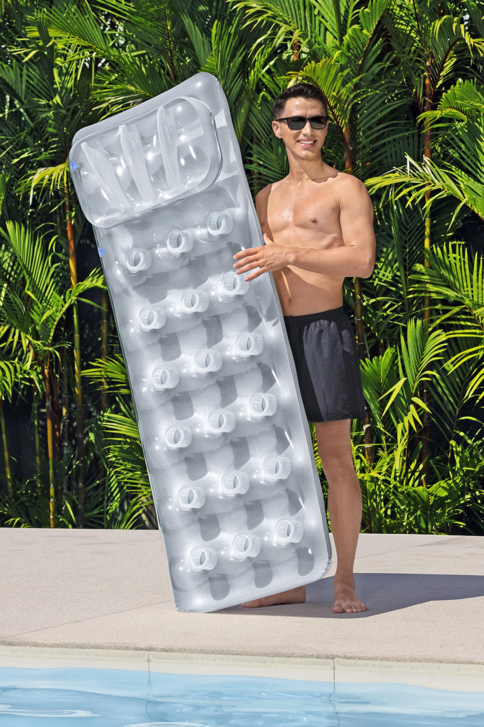 Inflatable Swimming Mattress Gray 188 X 71 Cm Bestway 43024