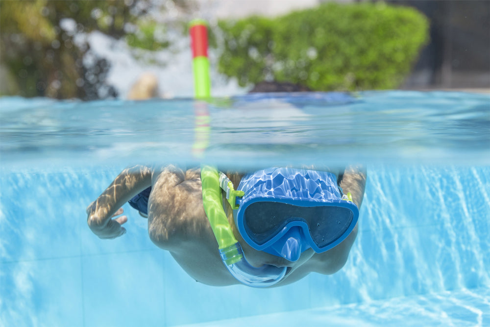 Green And Blue Diving Mask With Snorkel Bestway 24036