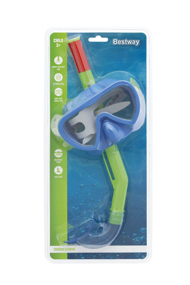 Green And Blue Diving Mask With Snorkel Bestway 24036
