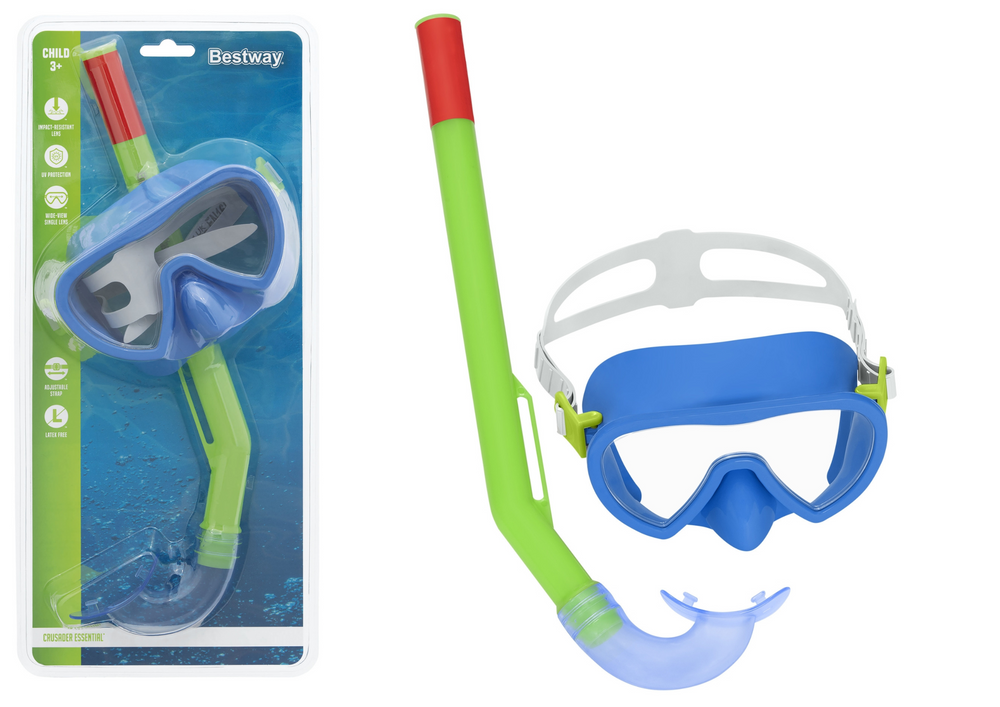 Green And Blue Diving Mask With Snorkel Bestway 24036