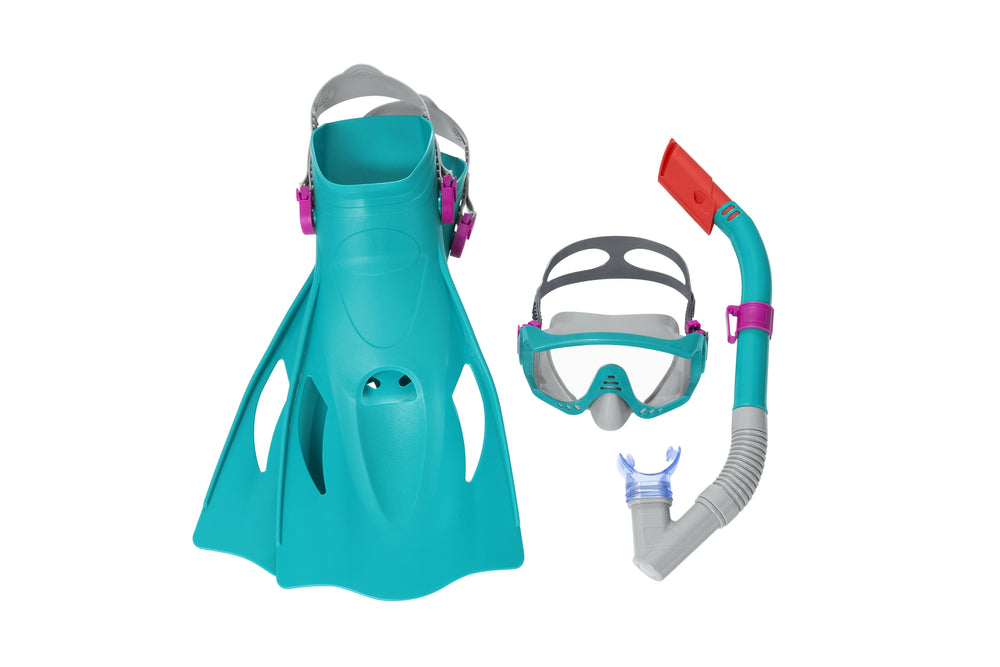 Diving Set Mask Snorkel Fins Blue Bestway 25020