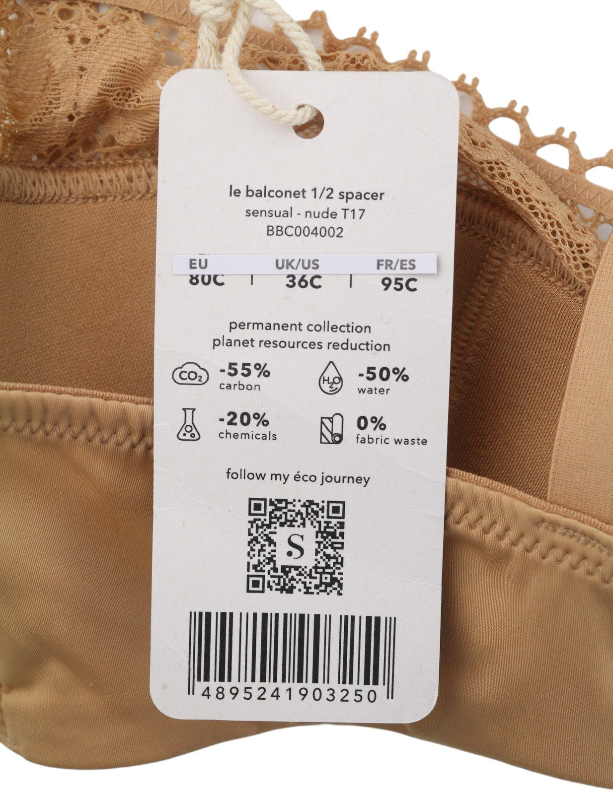 Scandale Le Balconet 1/2 Spacer Sensual-nude T17 Damen Braguipure-Schnürsenkel