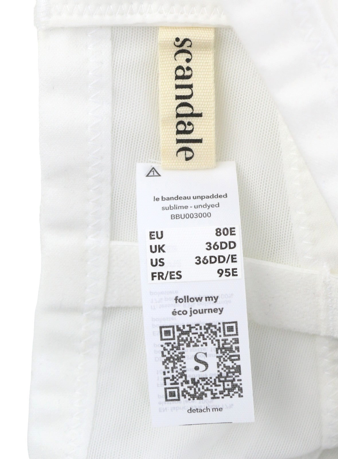 Scandale Le Bandeau Unpadded Sublime-undyed Women Brawhite tkaničky Guipure