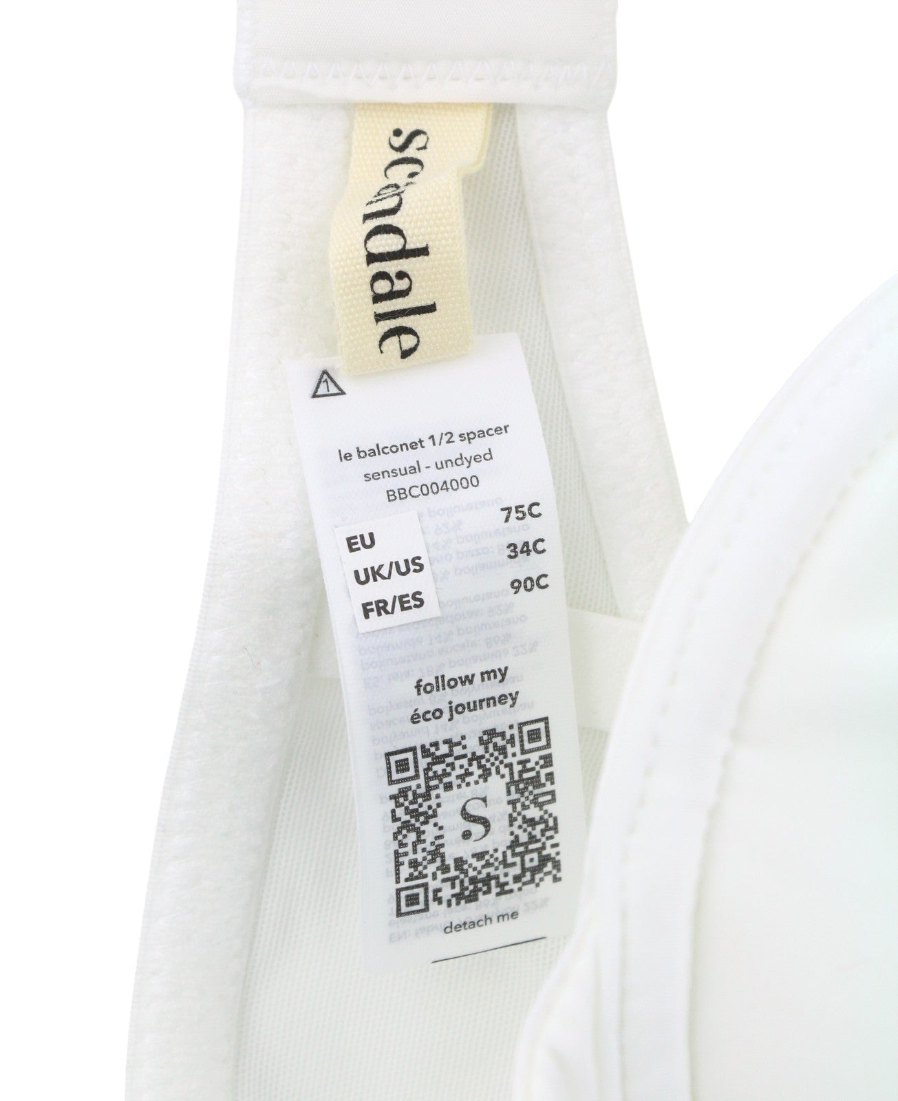 Scandale Le Balconet 1/2 Spacer Sinnlich-ungefärbter Damen-BHweiße Guipure-Spitzen