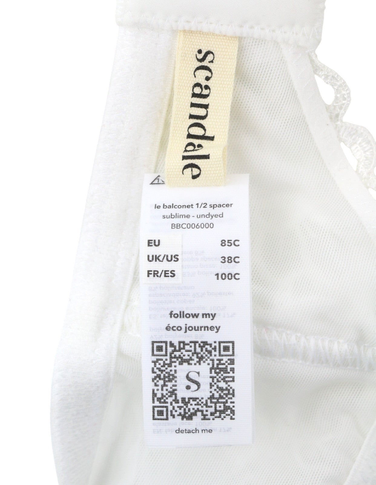 Scandale Le Balconet 1/2 Spacer Sublime-undyed Women Brawhite Guipure Laces