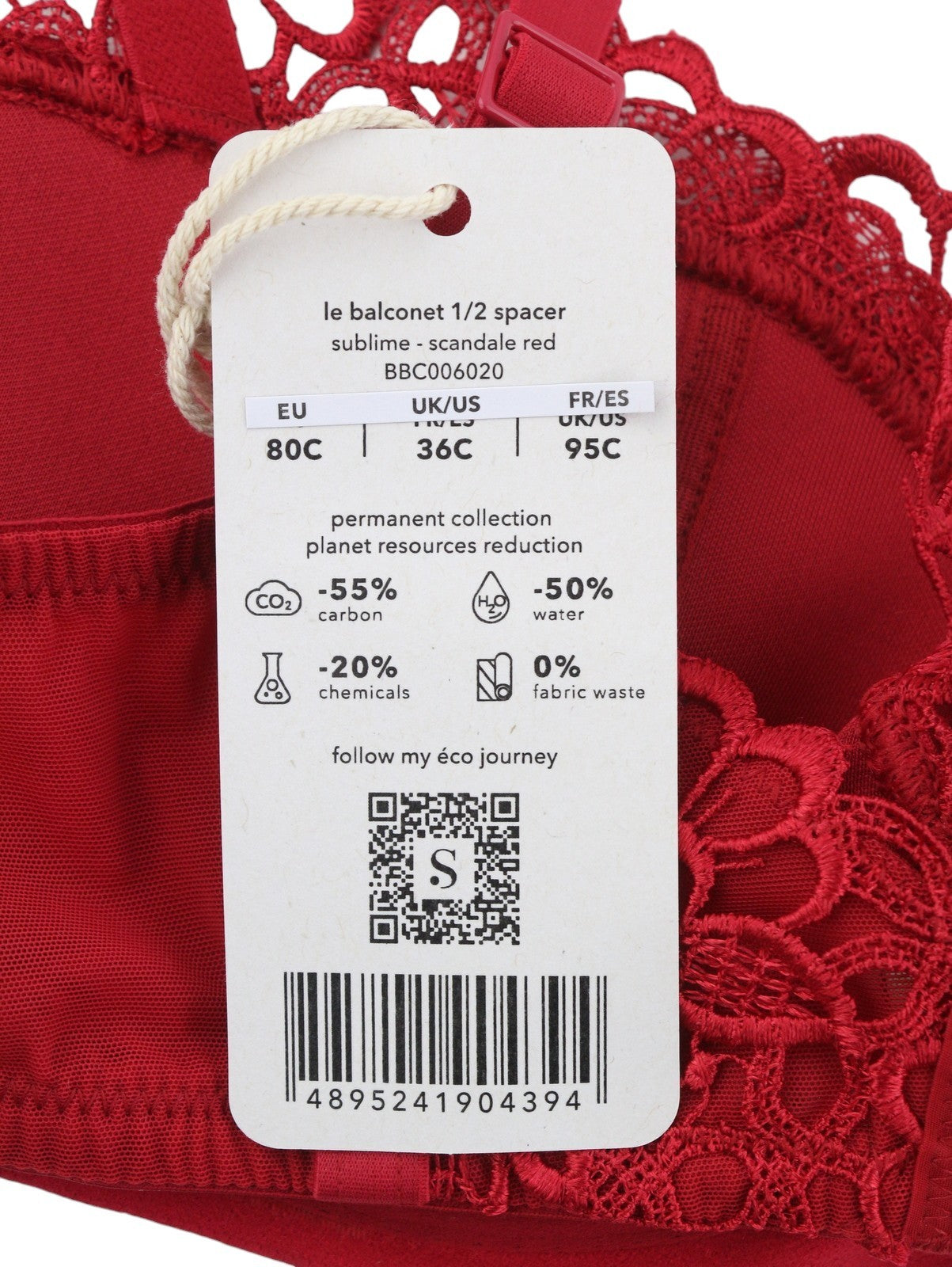 Tkaničky Scandale Le Balconet 1/2 Spacer Sublime-red Women Brared Guipure