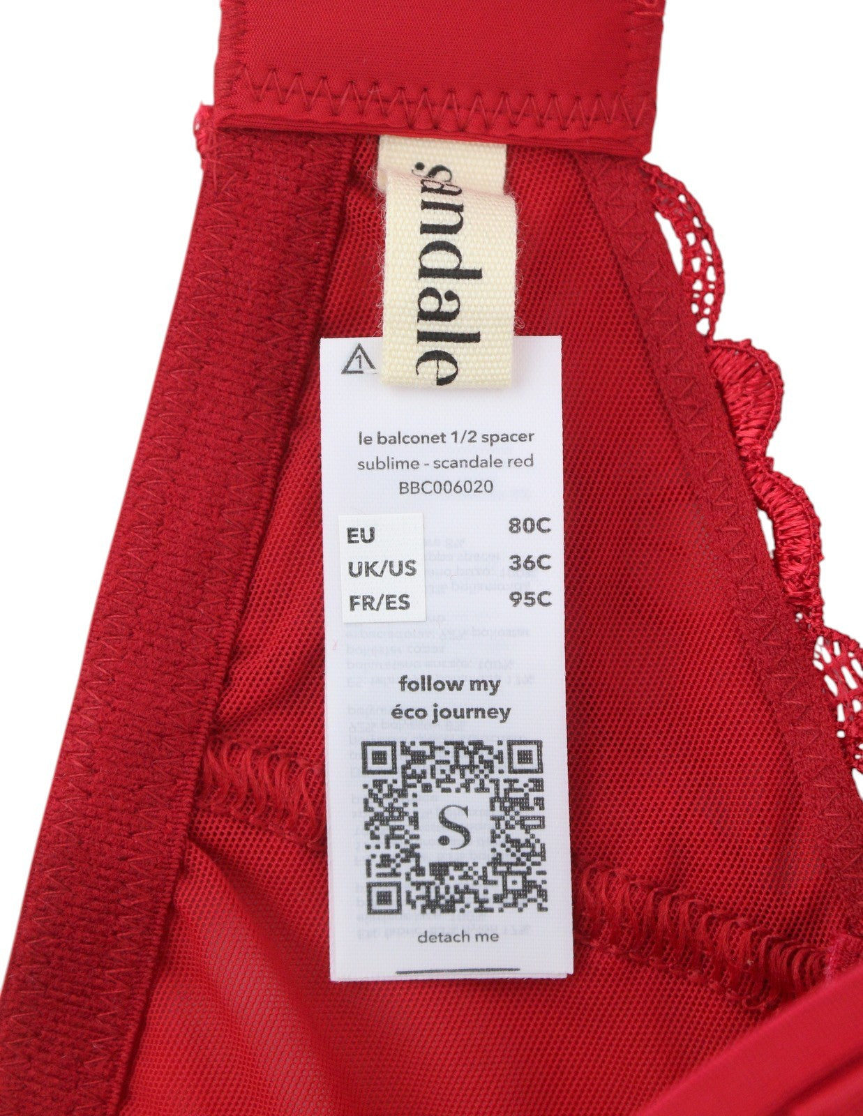 Tkaničky Scandale Le Balconet 1/2 Spacer Sublime-red Women Brared Guipure