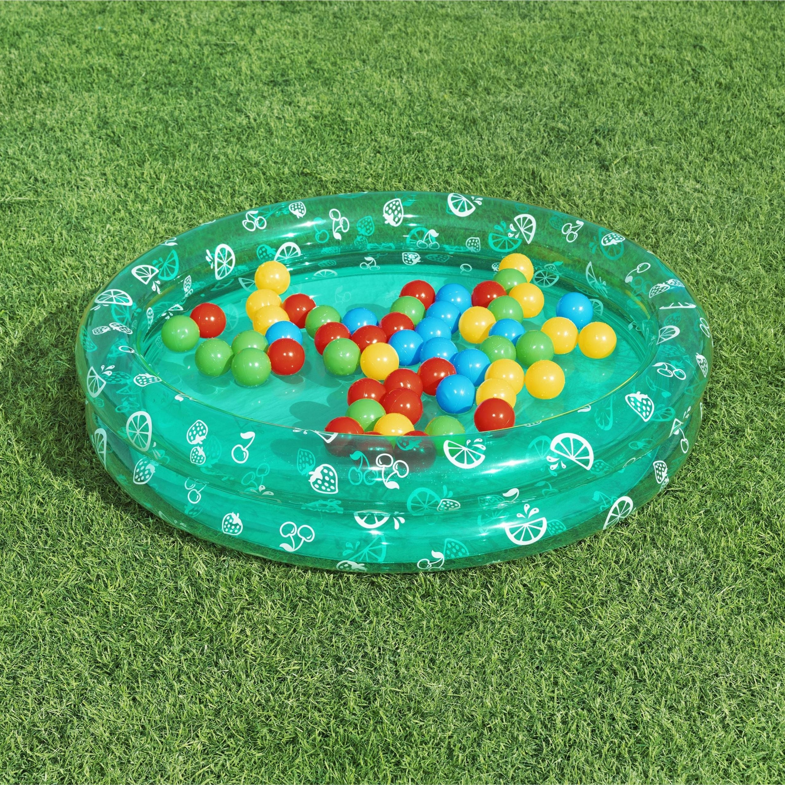 Piscina inflável de jardim com bolas Bestway 51141 transparente com pontos