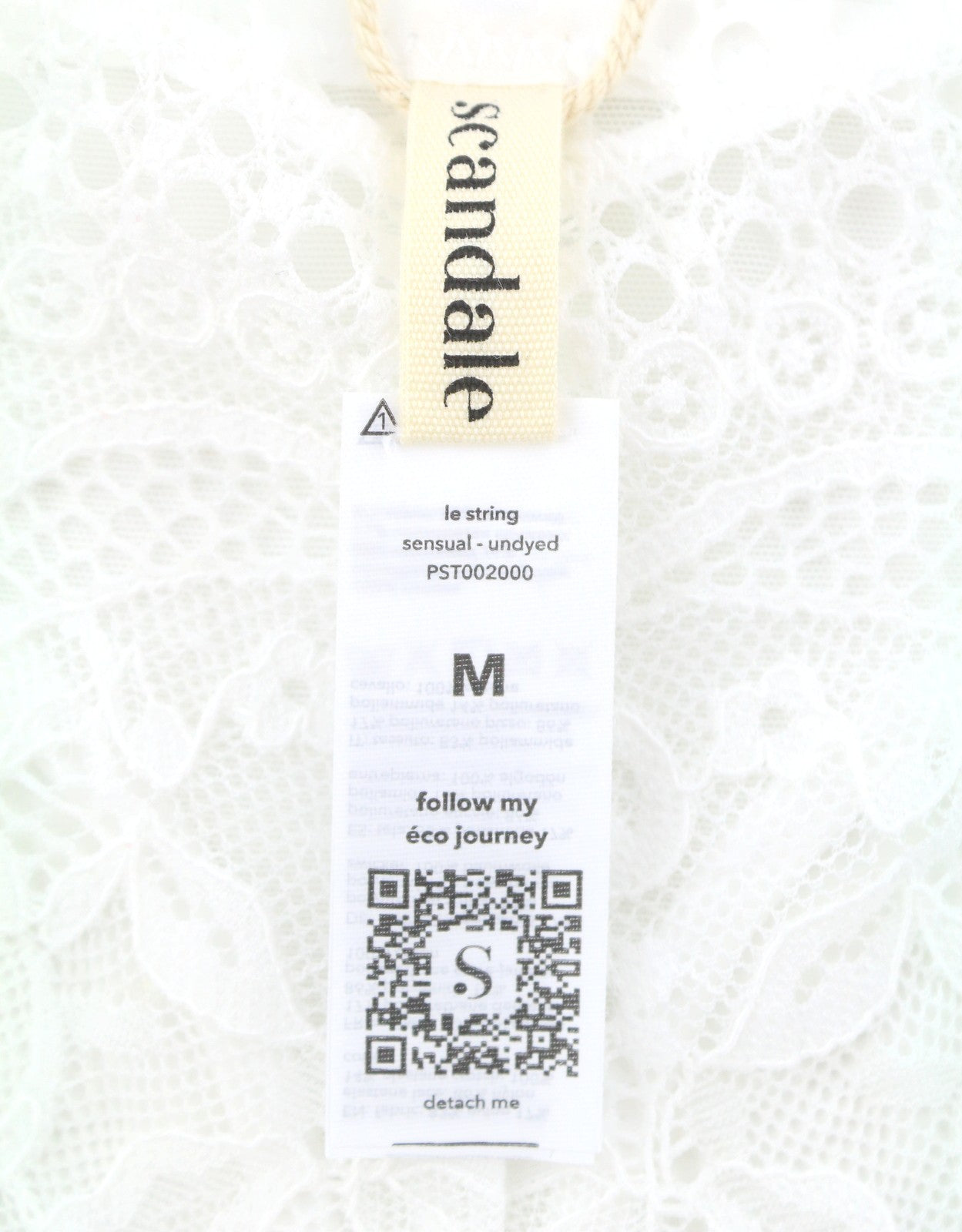 Scandale Le String Sensual-undyed Women Kaltieswhite Delicate Lace 3-balení