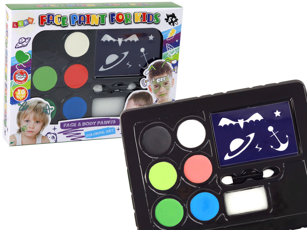 Diy Kids Makeup Kit Face Painting Paint Stencils