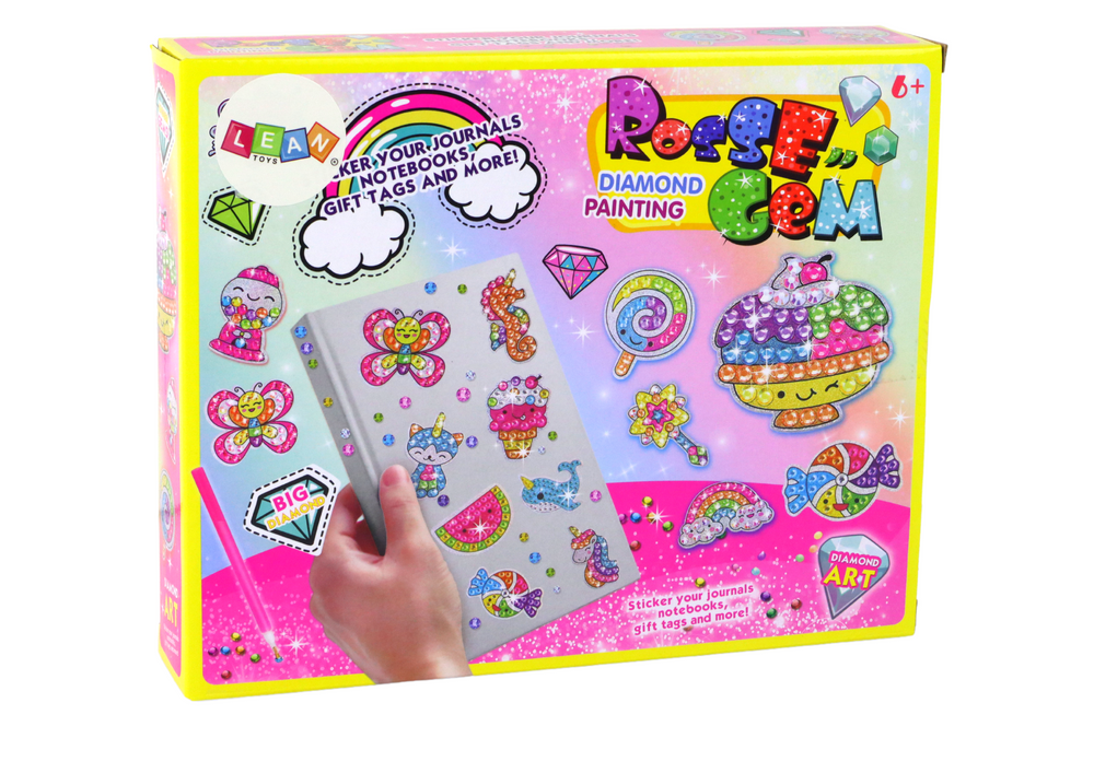 Diy Diamond Stickers Set Various Patterns Colorful Stickers