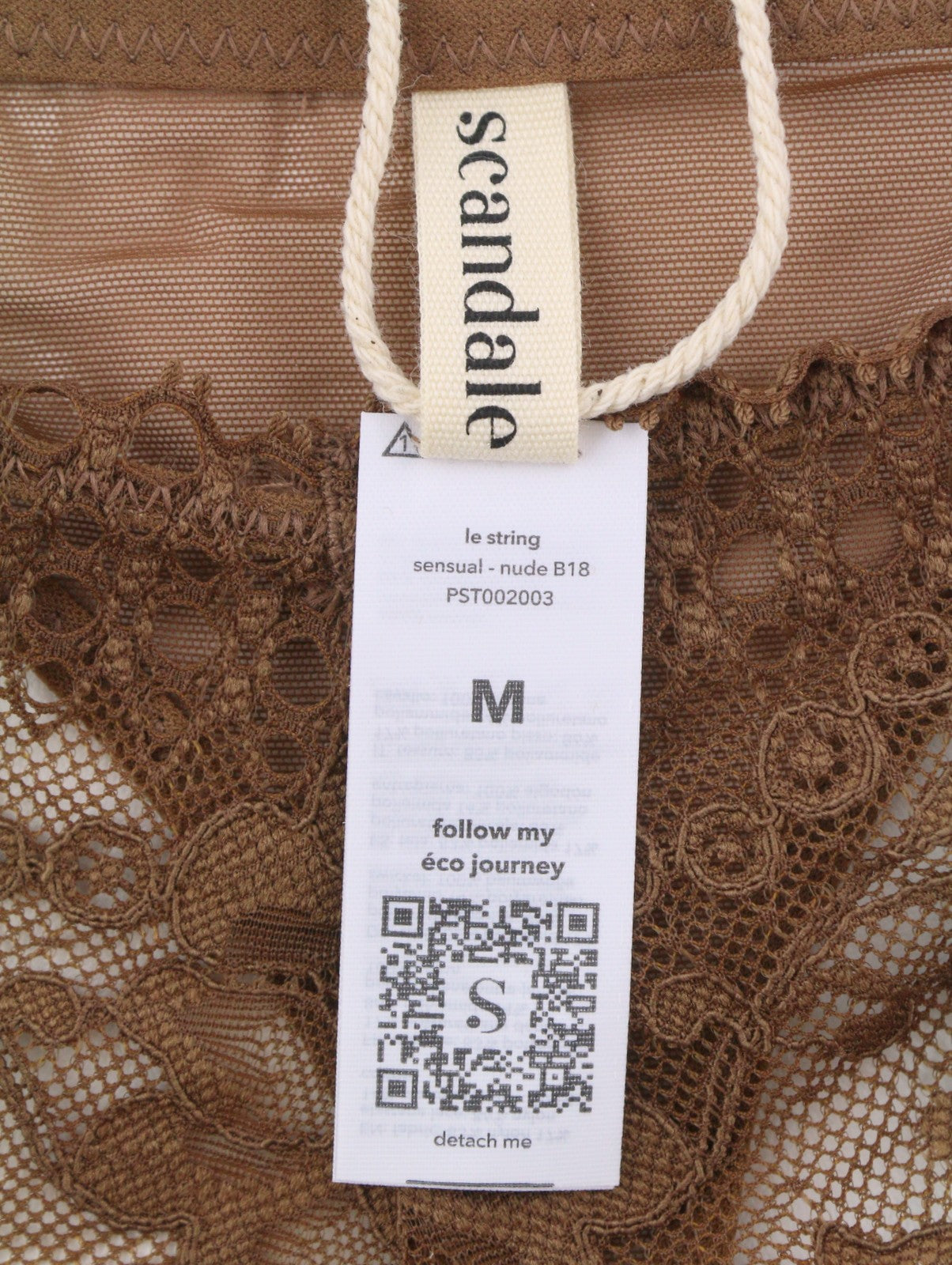 Scandale Le String Sensual-nude B18 Women Pantiesbrown Sheer Back 2-pack