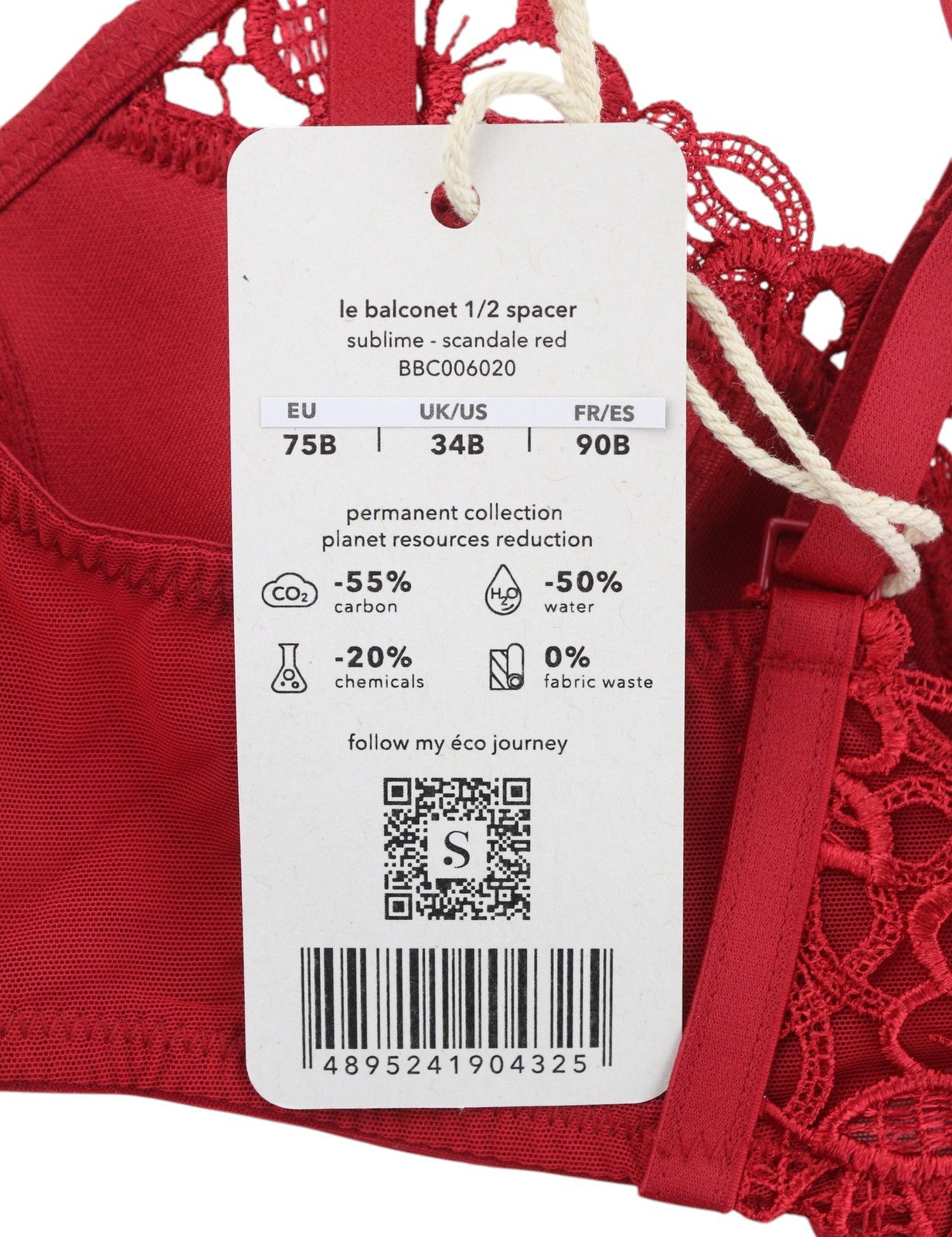 Scandale Le Balconet 1/2 Spacer Sublime-red Women Brared Guipure Laces