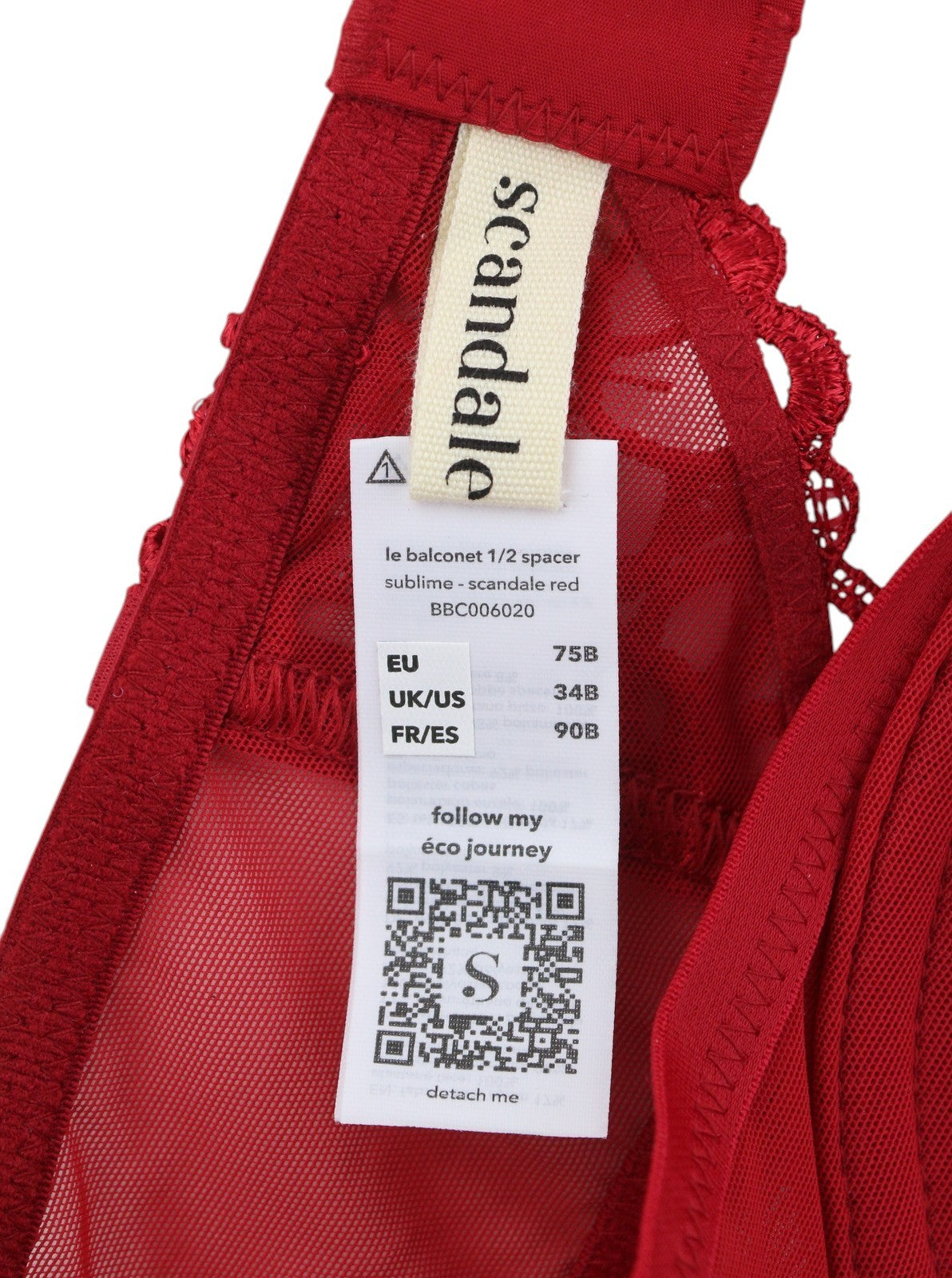 Scandale Le Balconet 1/2 Spacer Sublime-red Women Brared Guipure Laces