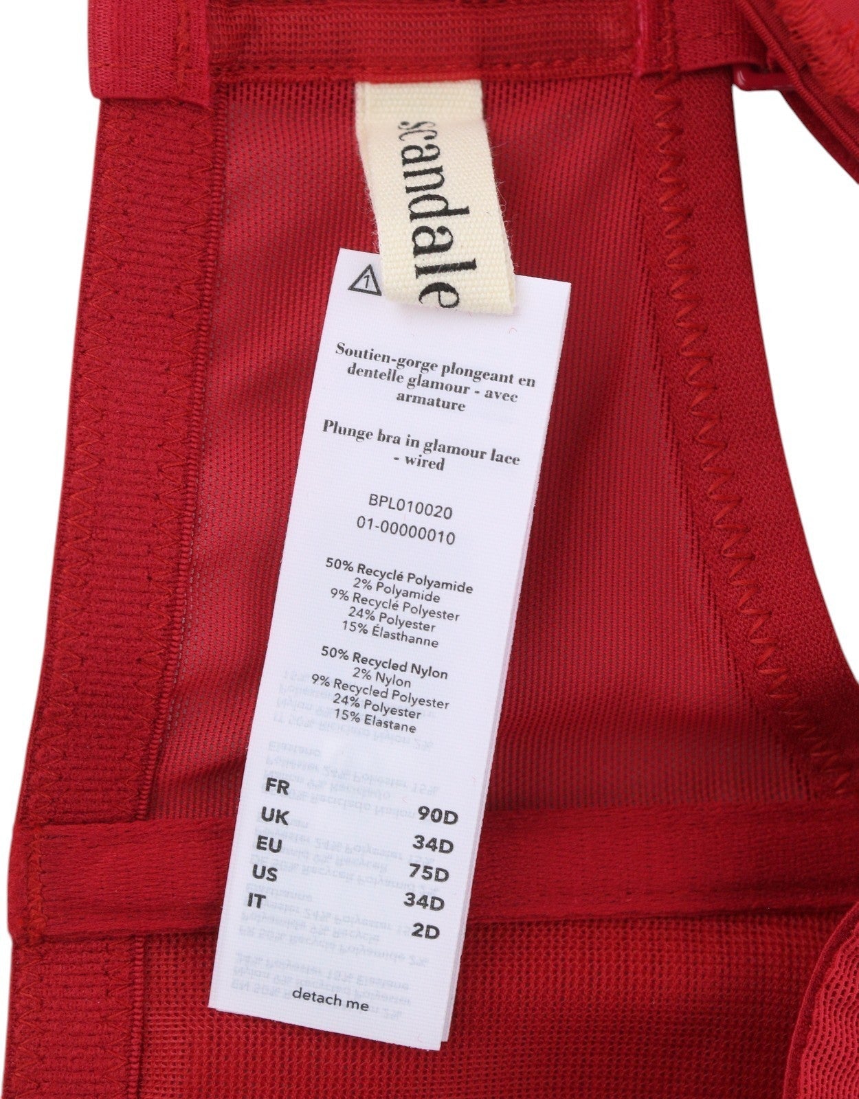 Scandale Plunge In Glamour Lace-wired Women Brared Guipure Laces