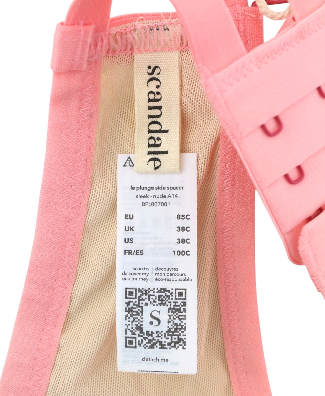 Scandale Le Plunge Side Spacer Sleek-nude A14 Women Brabeige Mesh Details