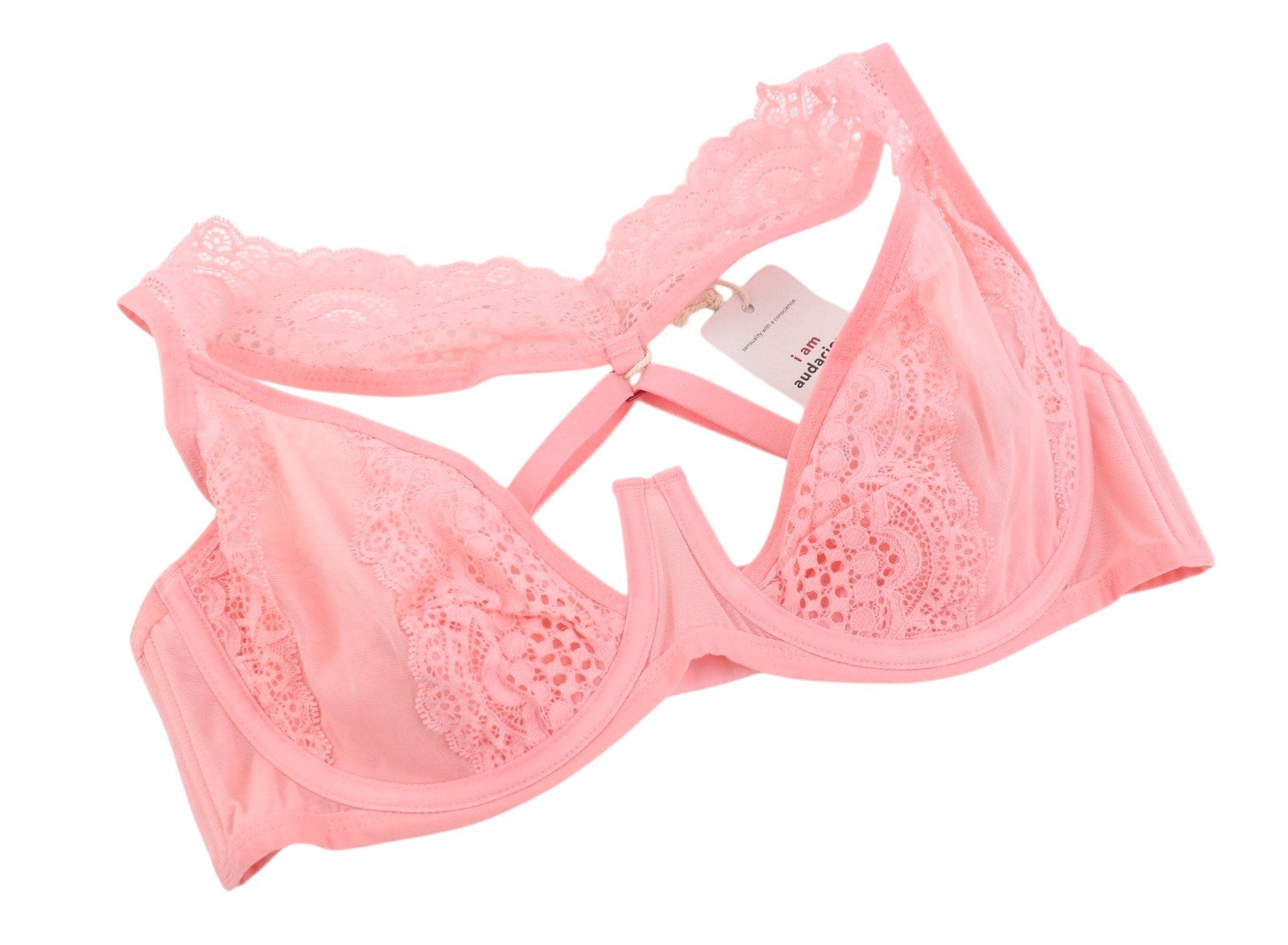 Scandale Le Balconnet Base Fit Sublime-coral Women Brasheer Krajky ve tvaru V