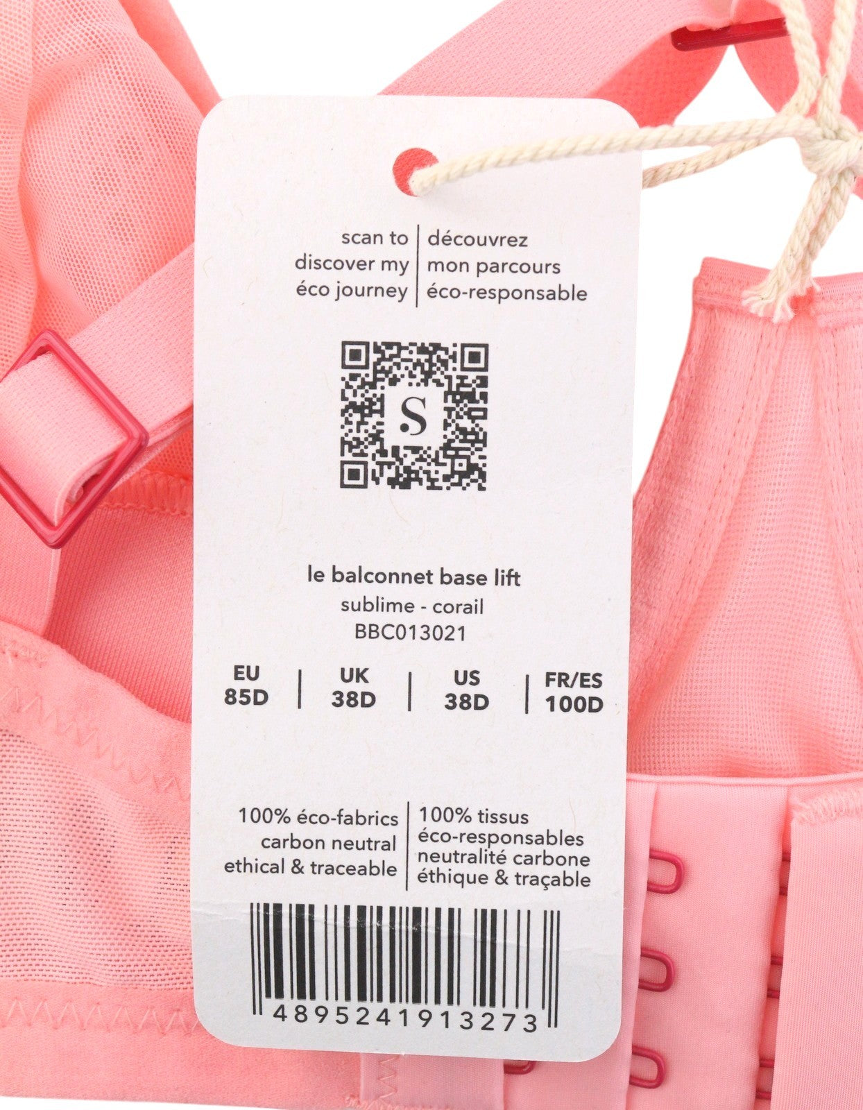 Scandale Le Balconnet Base Fit Sublime-coral Women Brasheer Krajky ve tvaru V