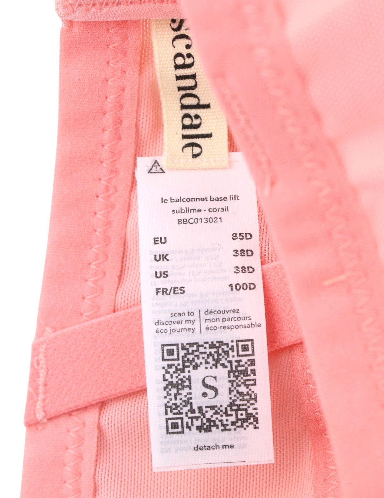 Scandale Le Balconnet Base Fit Sublime-coral Women Brasheer Krajky ve tvaru V
