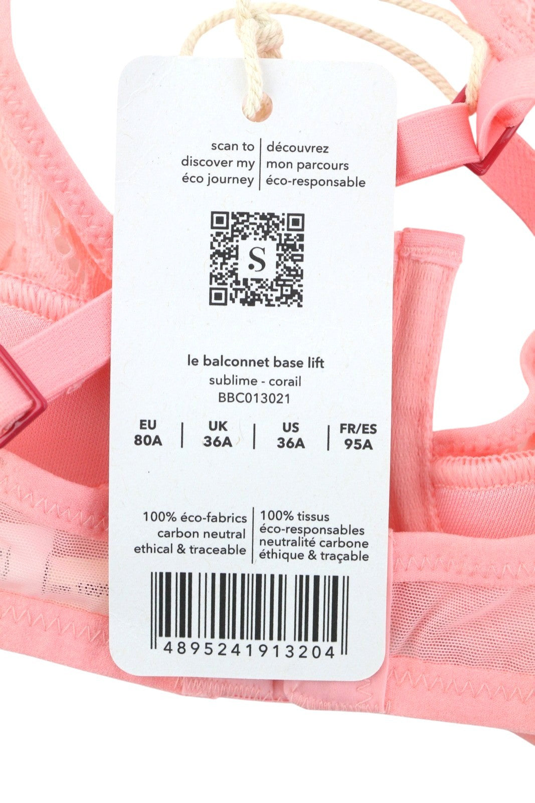 Scandale Le Balconnet Base Fit Sublime-coral Women Brasheer Krajky ve tvaru V