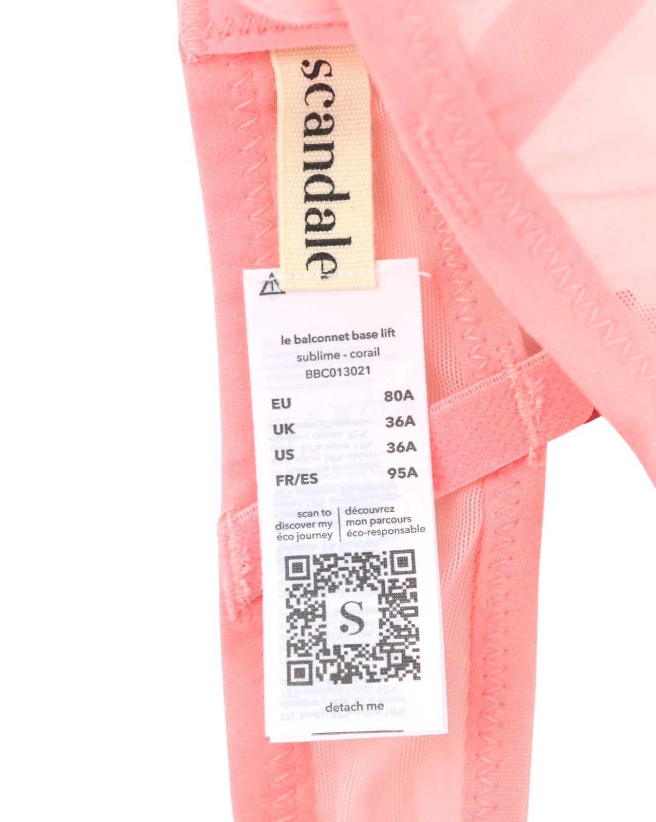 Scandale Le Balconnet Base Fit Sublime-coral Women Brasheer Krajky ve tvaru V